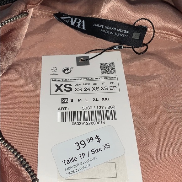 NWT Zara Satin Pocket Half Zip Jacket/Hoodie - Picture 12 of 16